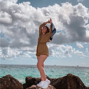 Olive Green Ruffle Jumpsuit